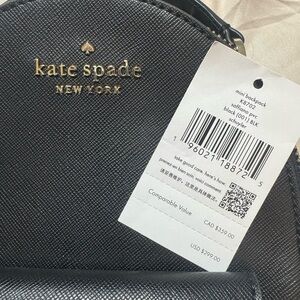 Kate Spade Black Textured Backpack